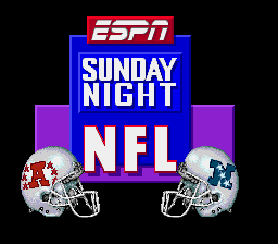 Заставка игры ESPN Sunday Night NFL